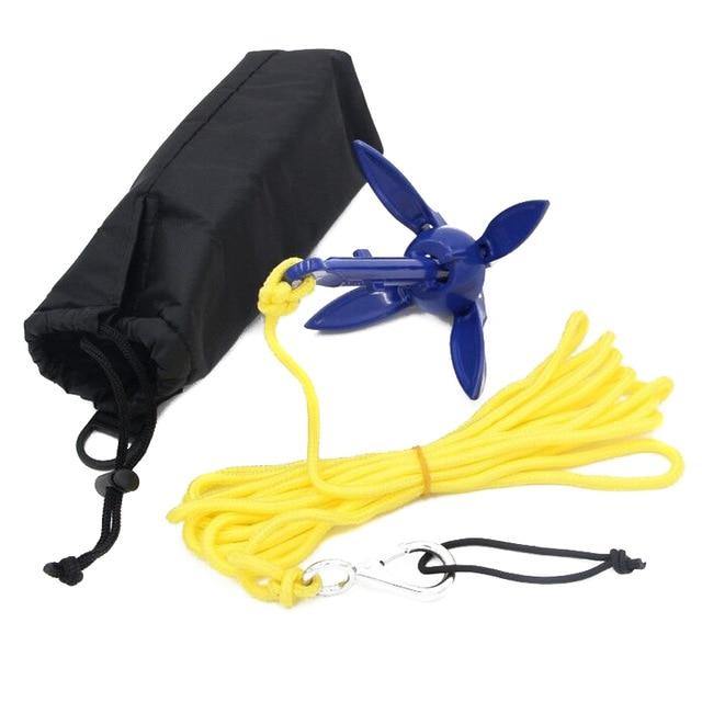 Arya Life Kayak & Paddle Board Anchor with 40ft Rope (7mm/0.275 Thick).  Premium 3.5 lbs Folding Anchor Kit for Paddle Boards, Canoes, Kayak and  Small